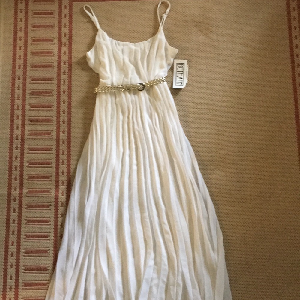 NWT Ivory Pleated Maxi Dress